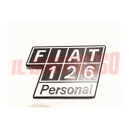 SCRITTA SIGLA COFANO POSTERIORE FIAT 126 PERSONAL IN PLASTICA ORIGINALE