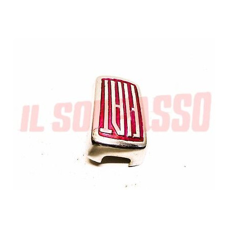 STEMMA FREGIO ANTERIORE ROSSO FIAT 1100 103 BAULETTO E TV ORIGINALE IN METALLO