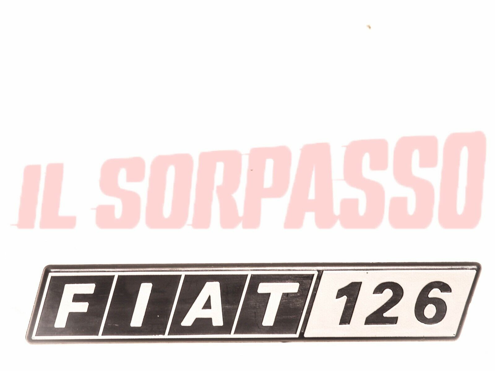 SCRITTA SIGLA COFANO POSTERIORE FIAT 126 ORIGINALE .