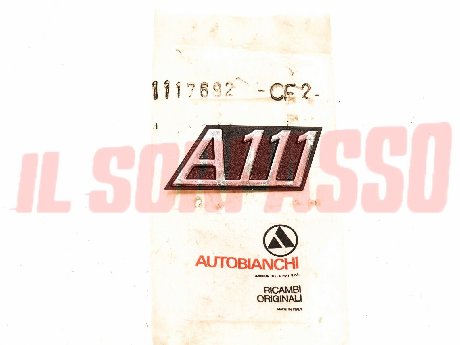 STEMMA FREGIO SCRITTA LATERALE AUTOBIANCHI A111 ORIGINALE