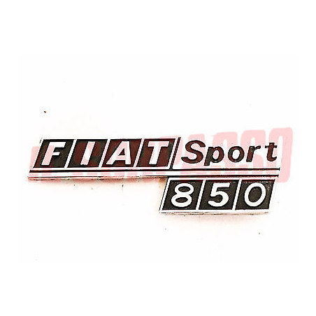 SCRITTA RIVESTIMENTO POSTERIORE FIAT 850 SPORT COUPE SPIDER CROMATA ORIGINALE