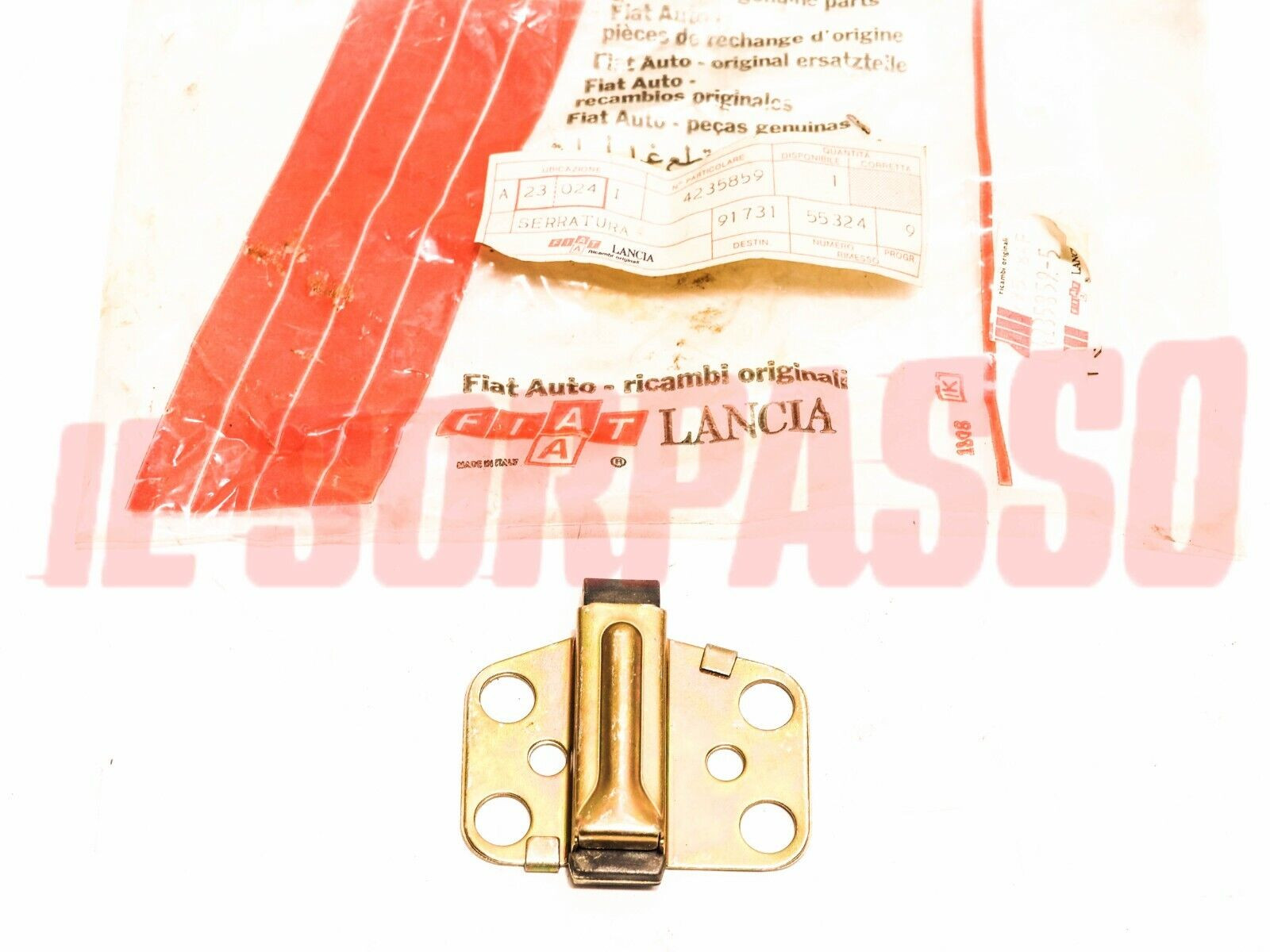 RISCONTRO SERRATURA CHIUSURA BAULE PORTELLONE COFANO FIAT 127 - A112 1 SERIE 