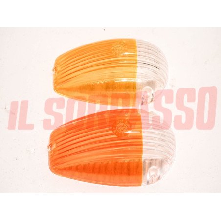 PLASTICHE FANALINI ANTERIORI FRECCE FIAT 615 FURGONE ORIGINALI BICOLORI