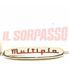 SCRITTA FREGIO EMBLEMA ANTERIORE  FIAT 600 MULTIPLA IN METALLO