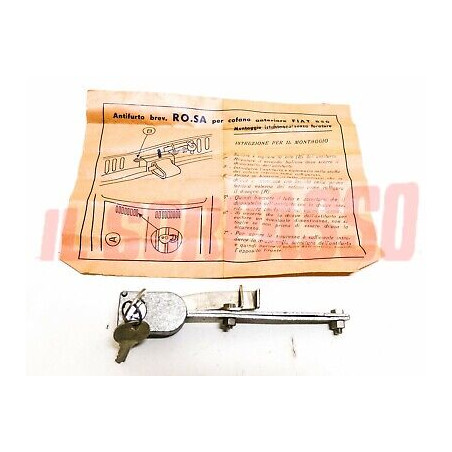 SERRATURA CHIUSURA COFANO ANTERIORE ACCESSORIO FIAT 850 BERLINA SPECIAL