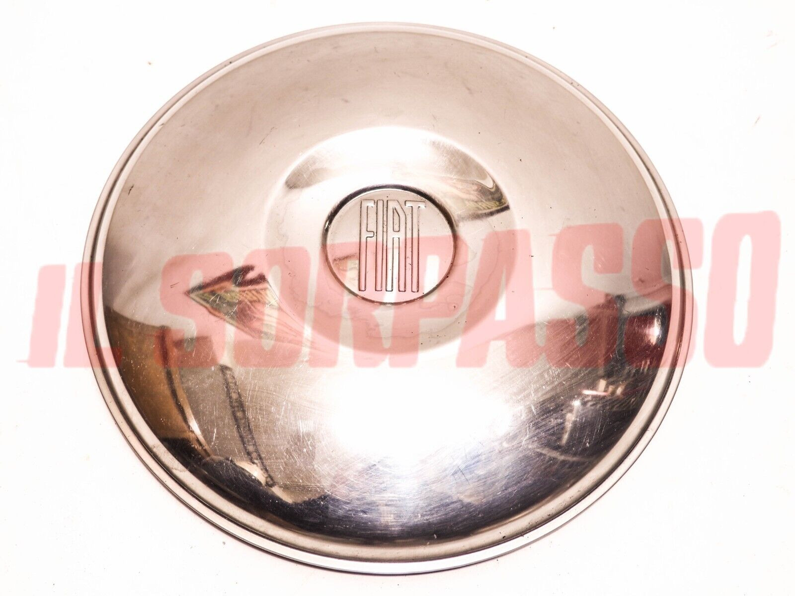 COPPA RUOTA BORCHIA CERCHIO FIAT 1100 103 E BERLINA ORIGINALE IN ACCIAIO INOX