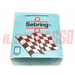 SPECCHIO SPECCHIETTO SEBRING IN METALLO FIAT 124 ABARTH FULVIA HF FERRARI NOS