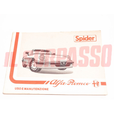 LIBRETTO USO E MANUTENZIONE ALFA ROMEO SPIDER DUETTO AEREODINAMICO ORIGINALE