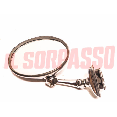 SPECCHIO SPECCHIETTO RETROVISORE OVALE MORSETTO FIAT 500 600 850 1100 103