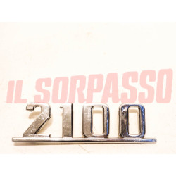 SCRITTA COFANO POSTERIORE FIAT 2100 BERLINA CROMATA ORIGINALE