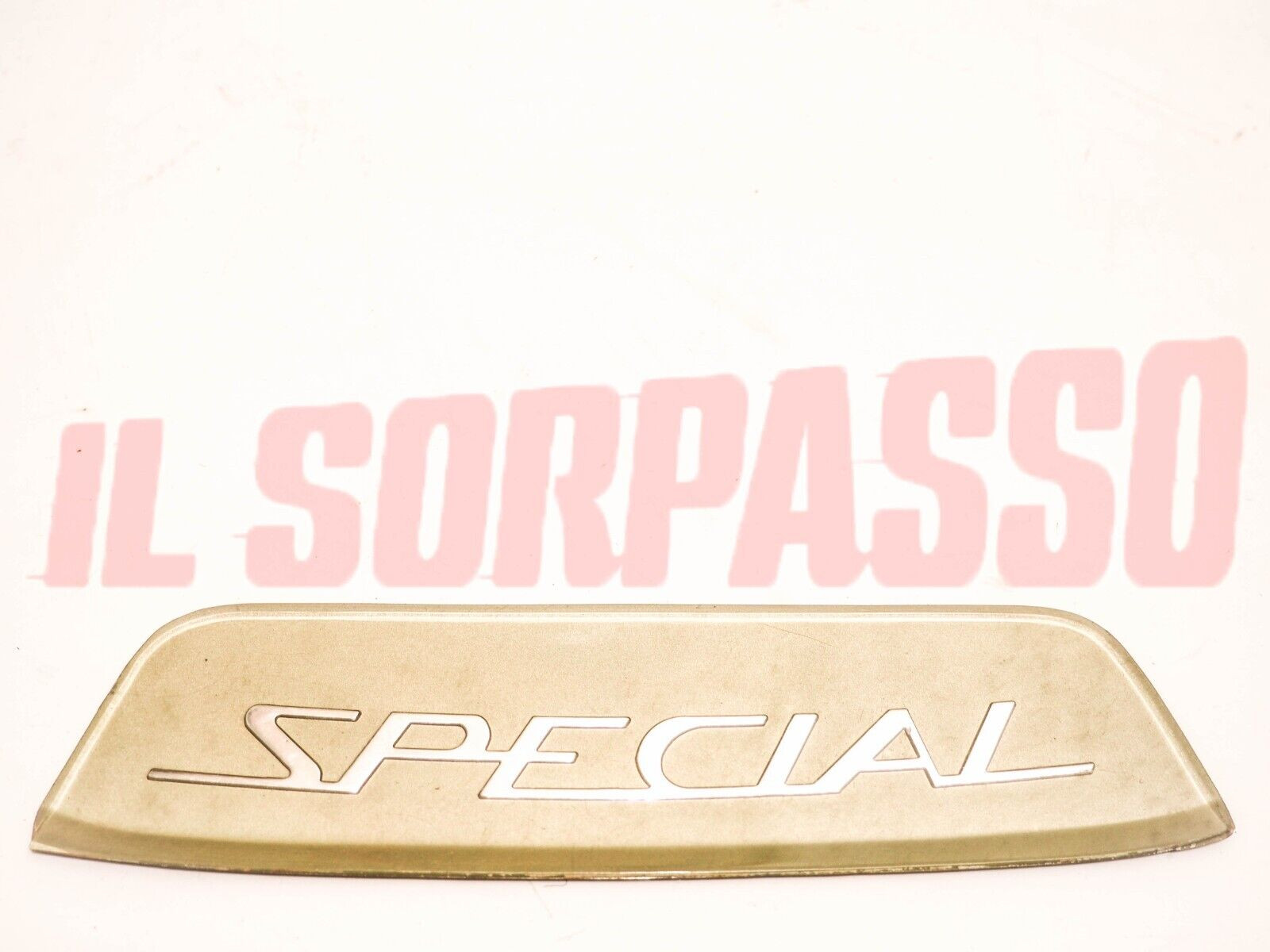 MOSTRINA SCRITTA STEMMA SELLA LAMBRETTA SPECIAL VERSIONE ORO ORIGINALE