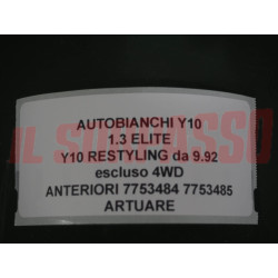 AMMORTIZZATORI ANTERIORI AUTOBIANCHI Y10 1.3 ELITE 7753484 /5 NO 4WD