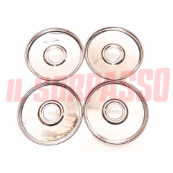 COPPE RUOTA BORCHIE CERCHI FIAT 127 - 128 BERLINA 2 SERIE ORIGINALI ACCIAIO INOX