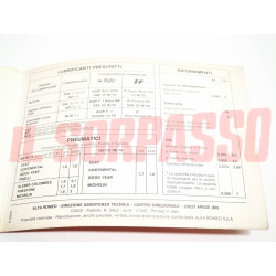 LIBRETTO USO E MANUTENZIONE ALFA ROMEO ALFETTA GT 1.6 GTV 2.0 06/76 ORIGINALE