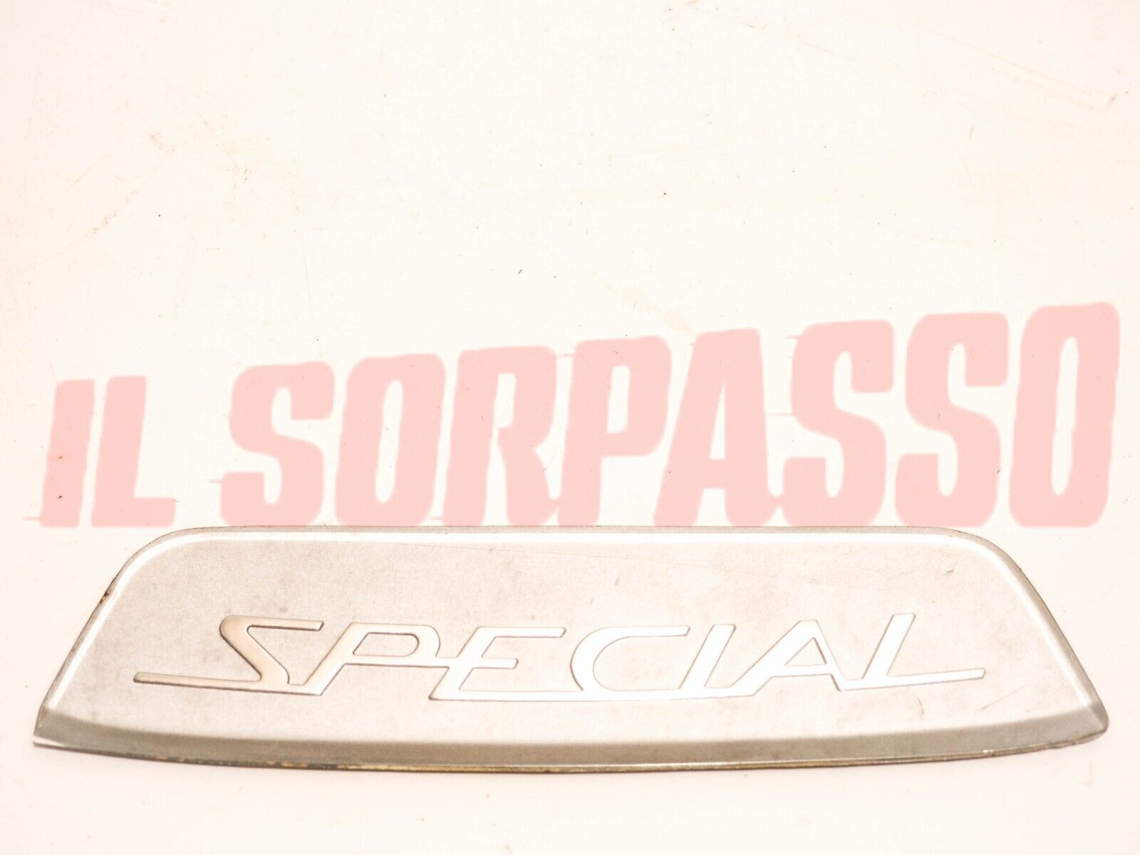 MOSTRINA SCRITTA STEMMA SELLA LAMBRETTA SPECIAL VERSIONE ARGENTO ORIGINALE