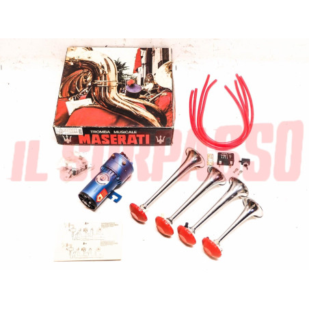 KIT TROMBE AVVISATORE ACUSTICO MASERATI MERAK INDY GHIBLI BITURBO ORIGINALE