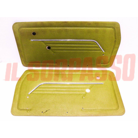 PANNELLI PORTA DESTRO + SINISTRO FIAT 126 1 SERIE VERDI ORIGINALI DIFETTATI