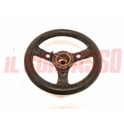 VOLANTE LUISI 3 RAZZE 1 FORO + MOZZO FIAT 126  500 600 850 ABARTH DIAMETRO 31 CM