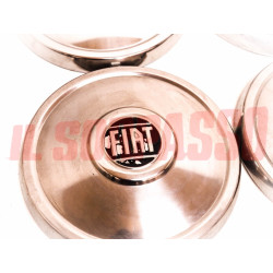 COPPE RUOTA BORCHE CERCHI CROMODORA FIAT 130 BERLINA COUPE ORIGINAL ACCIAIO INOX