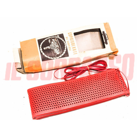 COPRI VOLANTE ROSSO CON FILO FIAT 500 600 850 124 125 126 127 128 A112 ABARTH