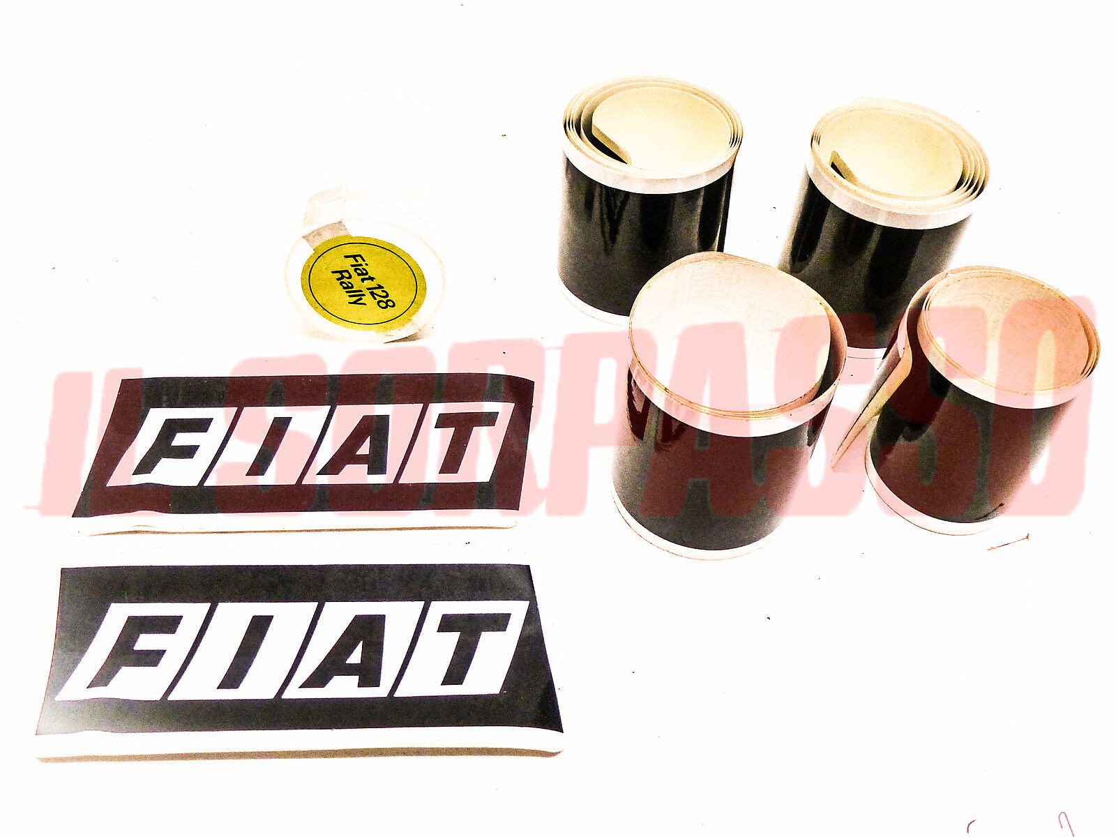 KIT ADESIVI STRISCE SERIGRAFIE LATERALI FIAT 128 RALLY ORIGINALI