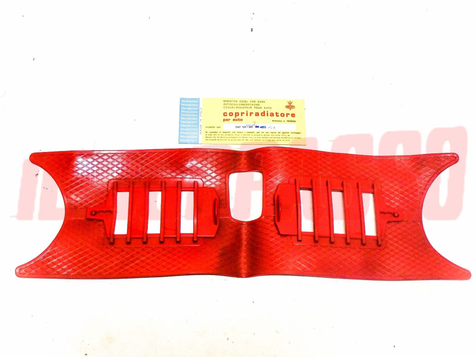 MASCHERINA COPRI RADIATORE MP GRIGLIA FIAT 124 SPECIAL ROSSA ACCESSORIO