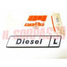 SCRITTA SIGLA POSTERIORE FIAT 131 DIESEL IN ALLUMINIO ORIGINALE