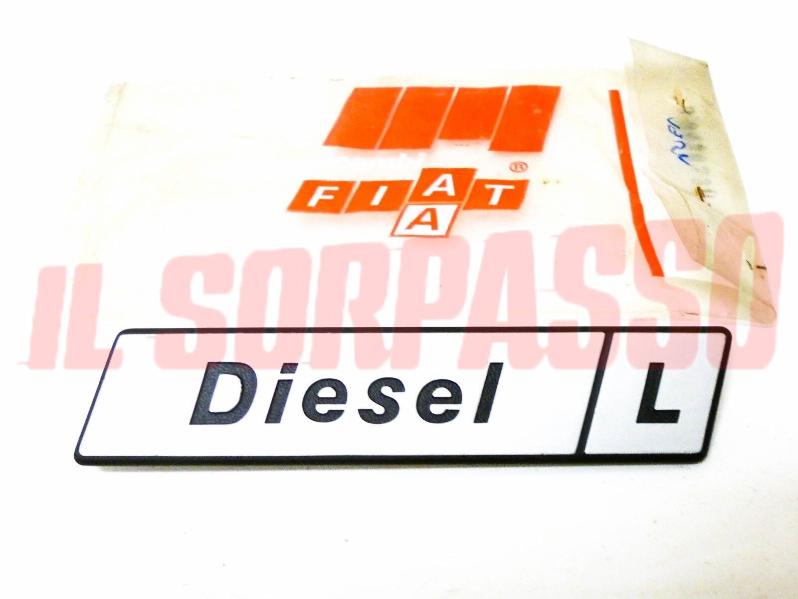 SCRITTA SIGLA POSTERIORE FIAT 131 DIESEL IN ALLUMINIO ORIGINALE