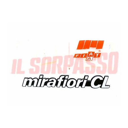 SCRITTA SIGLA POSTERIORE FIAT 131 MIRAFIORI CL IN ALLUMINIO ORIGINALE