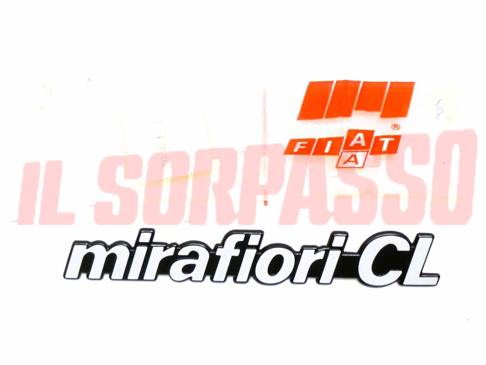 SCRITTA SIGLA POSTERIORE FIAT 131 MIRAFIORI CL IN ALLUMINIO ORIGINALE