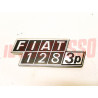 SCRITTA SIGLA COFANO POSTERIORE FIAT 128 3P IN ALLUMINIO ORIGINALE