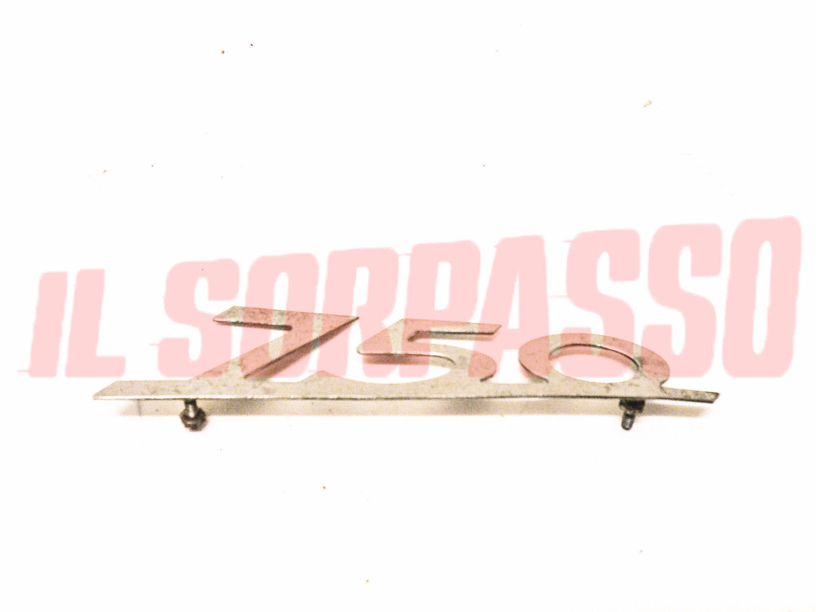 SCRITTA SIGLA COFANO POSTERIORE FIAT 600 mod 750 + CARROZZATI ACCESSORIO CROMATA