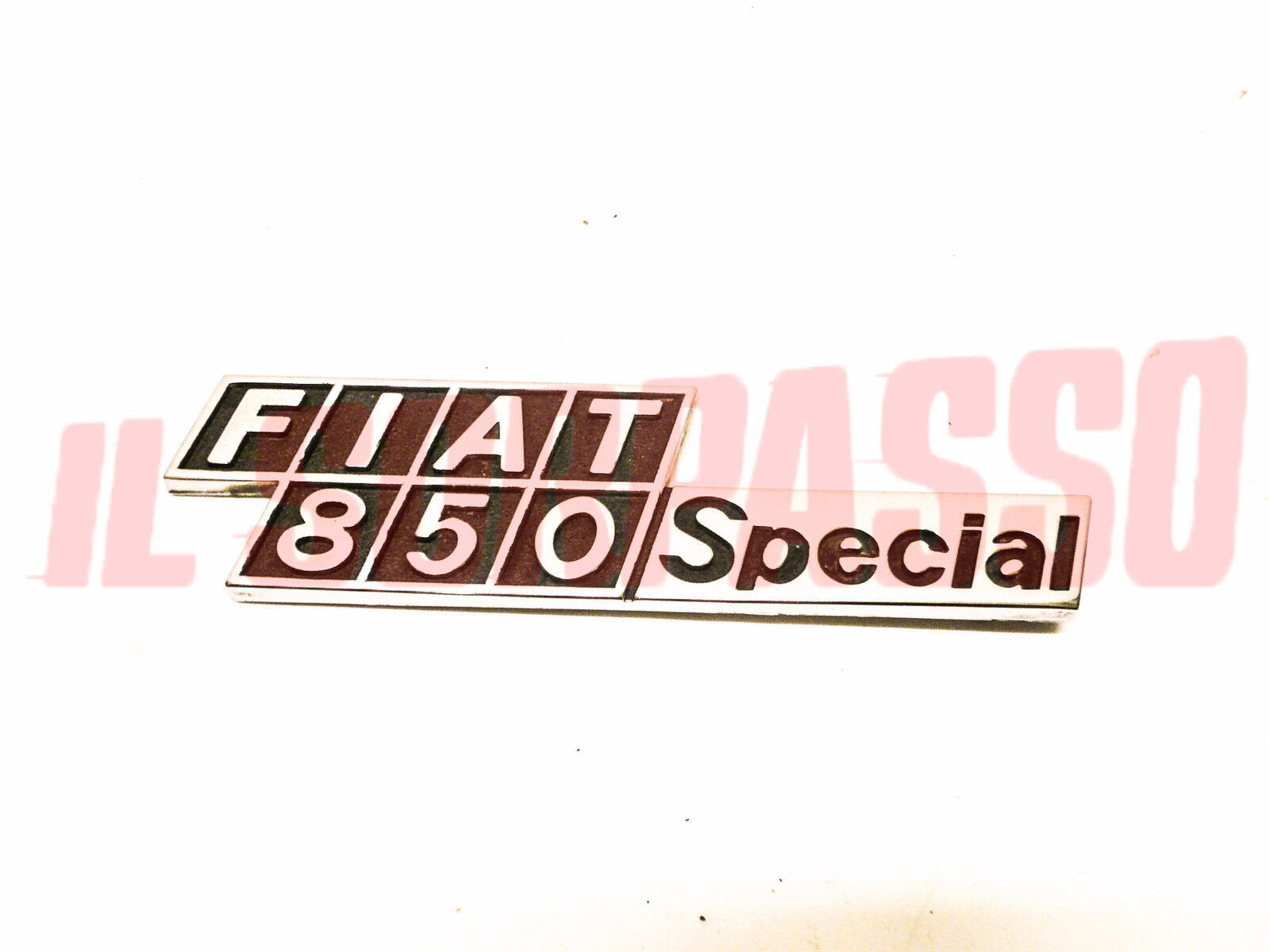 SCRITTA RIVESTIMENTO POSTERIORE FIAT 850 SPECIAL CROMATA ORIGINALE